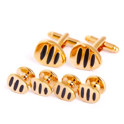 China Metal Studs for 18K Clothing Cufflinks and Gold Plated Tuxedo Shirt Studs Sets for sale