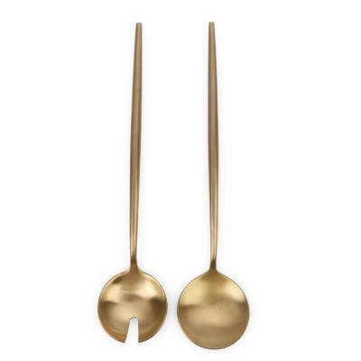 China 2pcs Salad Spoon Viable Titanium Coating Set for sale