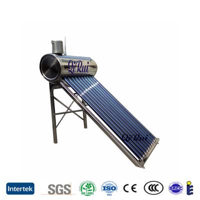 China SUS304 of SUS316 100L 200L 300L vacuümbuiscollector zonnewarmwaterverwarmingssysteem Te koop