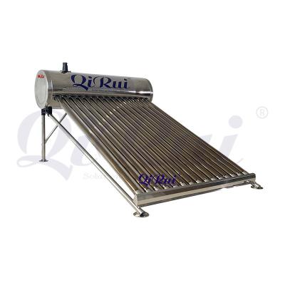 China Aanpassing 50L-500L roestvrij staal zonnestelsel Evacuated Tube Solar Warm Water Heater Te koop