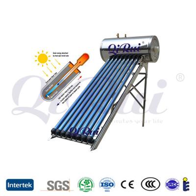 China Druckgeschützte 100L 150L 200L 250L 300L Rooftop Solar Water Heater mit hoher Kapazität zu verkaufen