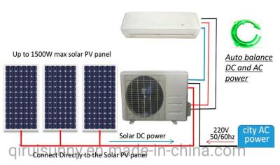 China AC/DC Tipo de potencia Inverter Aire acondicionado 12000 BTU para refrigeración y calefacción en la red solar en venta