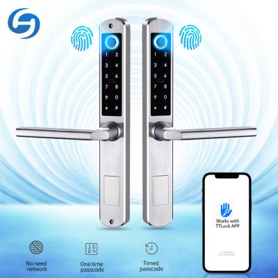 China European smart APP control cylinder apartment/stainless steel Huiyou A210 office/home lock smart door lock with euro cylinder mortise for sale