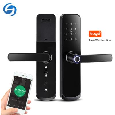 China Apartment/wooden fingerprint tuya door lock Huiyou A260 office/home access control smart electronic entry ttlock for sale