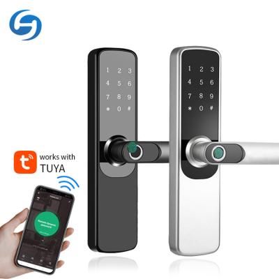 China Huiyou DSB12 Office/Home High Security Huiyou DSB12 Fingerprint wifi Tuya TTlock APP Electric Control Apartment/Electric Control Smart Door Lock for sale