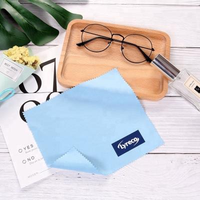 China New Products Eco - Friendly Solid Color Microfiber Cleaning Cloth With Silk Screen Printed Logo for sale