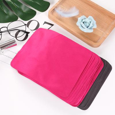 China Lens Cleaning Cloth Tela De Anteojos Wiping Glass Black Rose Red Microfiber Ice Silk Cloth for sale