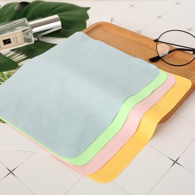 China Eco - Friendly Cute Microfiber Suede Mopping Fabric With Multicolor Image Printed For Optical Store for sale