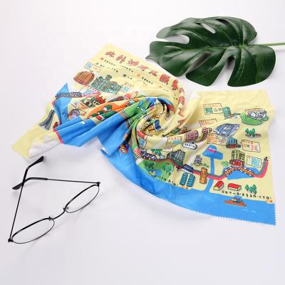 China Sustainable Customized Silver Brand Jewelry Microfiber Cleaning Cloth With Hot Transfer Printing for sale