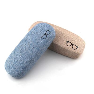 China Durable Custom Logo Eye Glasses Box Hard Shell Cloth Portable Optical Eyeglass Case Spectacle Sunglasses Case for sale