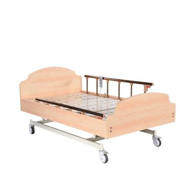 China Steel Structure Hospital Bed Convenient Wooden Electric Adjustable Elderly Home Nursing Medical Bed for sale