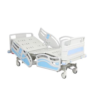 China Electric Hospital Bed 5 Function ABS Head Panel Five Position Medical And ICU Bed for sale