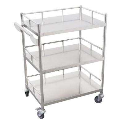 China Hospital Contemporary Medical Trolley Stainless Steel Assemble Small Surgical Cart Rescue Instrument Change Vehicles for sale