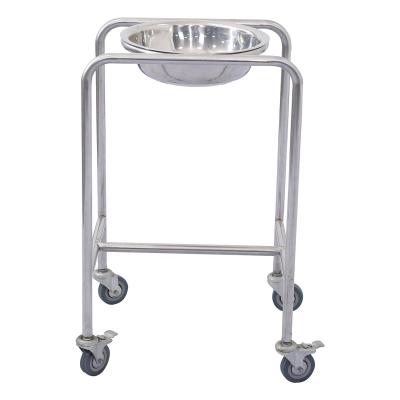 China Patient Single Piece Stainless Steel Bowl With Stand Hospital Wash Hand Basin for sale