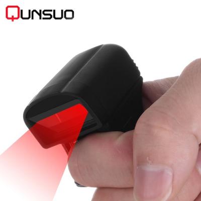 China Hot Selling Wireless Bluetooth Barcode Scanner S02 Hands Finger Blue Tooth QR Code Barcode Free Code Scanner/Samll Pocket for sale