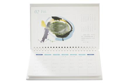 China Custom Wall Calendar Printing , Wire Bound A3 Calendar Printing 9 Color Available for sale