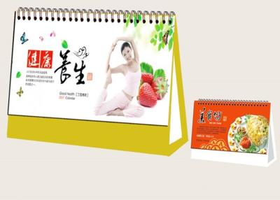 China Custom Desk Calendar Printing Services Matt Paper Material 3mm Board Frame for sale