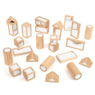 China Construction Toy Wooden Mirrored Blocks 27pcs set building blocks for kids in kindergarten wooden toys education supplies zu verkaufen