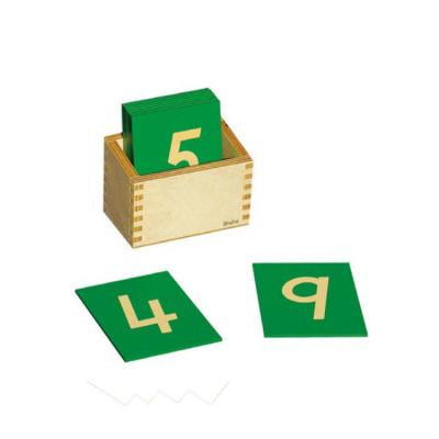 China Teaching Learner Toy Custom Made Baby Toy Montessori Mathematical Numbers Wooden Toys Sandpaper With Box Kids Educational Toys zu verkaufen