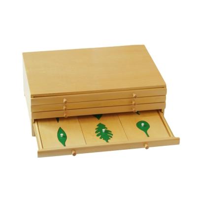 China Teaching on the Preschool Kids Botanical Leaf Cabinet or Entertainment Montessori Teaching Aids with Wooden Insets Toys for sale