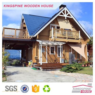 China Carport New Design Prefab Wooden Log Cabin Villa Export To Japan for sale