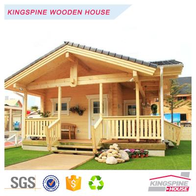 China Hotel Wooden Solid Log Prefab House Prefab House Cabin KPL046 for sale