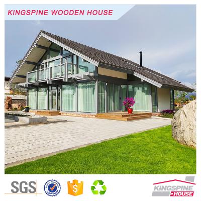 China European Classic Prefab Wooden House Villa With Big Window for sale