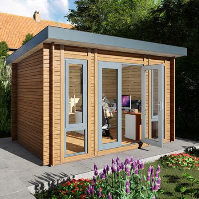 China Modern prefab wooden car park office in the garden for sale