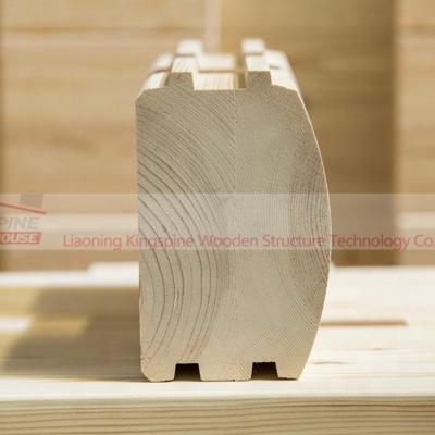 China Modern Glued Laminated Timber Log Wall D-shape For Wooden House for sale