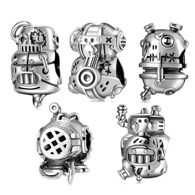 China Wholesale Price 925 Sterling Silver DIY Fashion Charm Bead Creative Designer Cute Gothic Mechanical Series For Women Bracelet Jewelry for sale