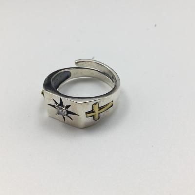 China Man's Vintage Hip-Hop Ring Dubai Style Fashion 925 Sterling Silver Star Ring Jewelry Cool Hot Sale Vintage Punk for sale