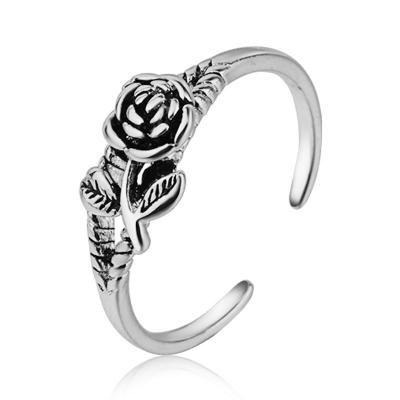 China Wholesale retro rose fashion flower ring female simple fashion personality retro open wild ring adjustable trend for sale