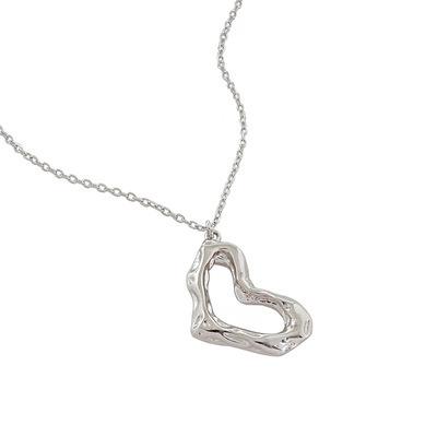 China FASHIONABLE new design high quality irregular heart shape 18k gold plated necklace women s925 sterling silver jewelry necklace for sale