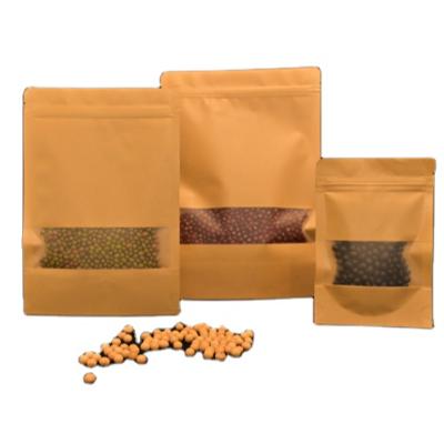 China Recyclable Custom Printed Your Own Logo Brown Kraft Paper Bag Dry Food Packaging for sale