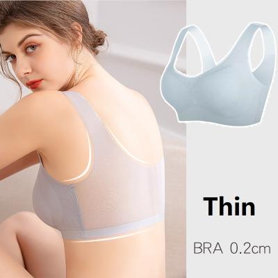 China Gray Ice Silk Unwired Sleep Light Weight Bra High Quality Seamless Sports Lift QUICK DRY for sale