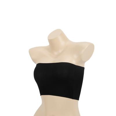 China Cheap QUICK DRY seamless cotton tube bra black elastic strapless tube top bra for sale