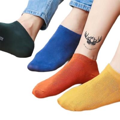 China Rich Colors Unisex Casual Boat Antibacterial Sock Below Lightweight Thin Ankle Boat Socks Lovers Couple Socks In Running Yougsters And Teenagers for sale