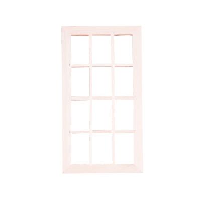 China Fashion Modern Design Simplicity Window Frame Wooden Doll House Mini Furniture Handcrafted Modern Model for sale