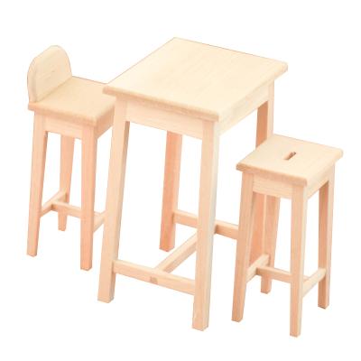 China Modern TOY Very Nice Hand Made Simplicity MODEL Table and Chair Set Models Model Mini Simulation Furniture for sale