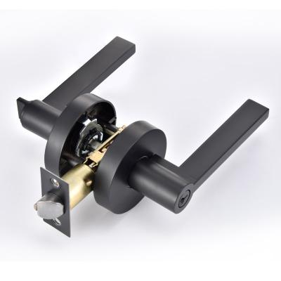 China Heavy Duty Entry High Security Cylinders Double Sided Lever Door Handle With Lock for sale