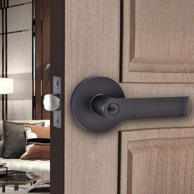 China Hot Selling Amazon Entry Double Sided Door Handle Zinc Alloy Tubular Lever Lock for sale