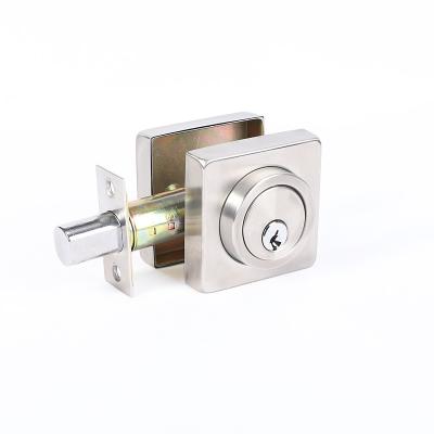 China For Bathroom Zinc Alloy Square Bedroom Entrance Privacy Custom Wooden Door Lock With Handle for sale