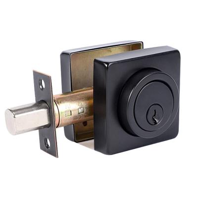 China Keyed entry high security stainless steel deadbolt door lockset door lock brass double cylinders with keys for sale