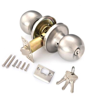 China Durable Entry Factory Entrance Privacy Lock Set Cylindrical Tubular Ball Knob Vintage Round Door Lock for sale