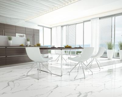 China China modern white porcelain polished glazed tiles for living room and bathroom cheap marble floor ceramic tile for sale