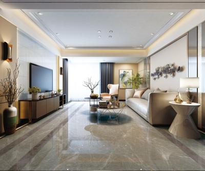 China Chinese Style Porcelain Floor Tiles Body Full Glazed Marble Stone Tiles Ceramics And Color Grays for sale