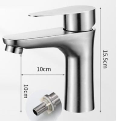 China Modern SUS 304 FAUCET Stainless Steel Bathroom Nickel Brushed Basin Faucet Torneira Sink Faucet for sale