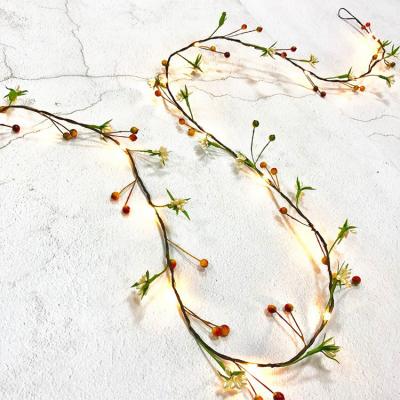 China Copper Wire Home Decor Christmas Decorations String Lights Garland Selfie Fairy Halloween Thanksgiving Party Rattan String Lights for sale