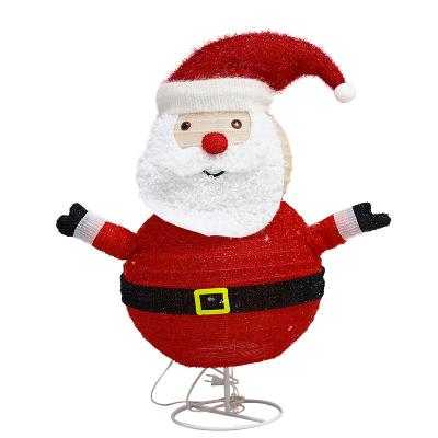 China 1.8ft Modern Pre-Bed Light Christmas Santa Claus Outdoor Folding Decoration for sale