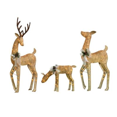 China Large Commercial Christmas Light Street Decoration Deer Christmas Use Reindeer Lit Christmas Deer Light for sale